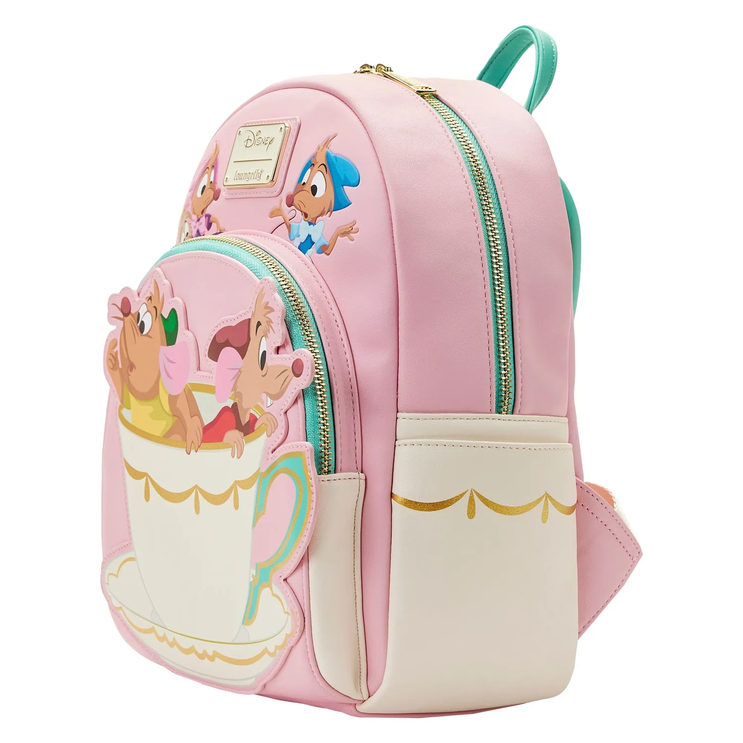 Loungefly Disney Cinderella Gus Gus and Jack Teacup Mini Backpack