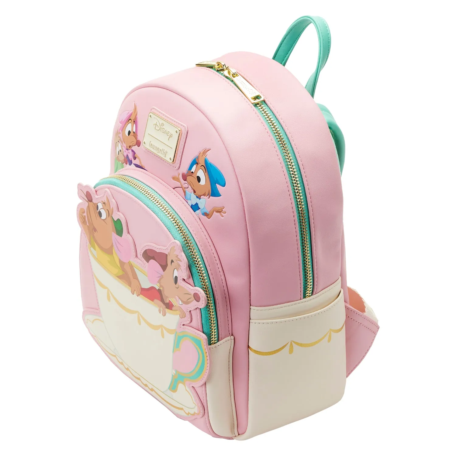 Loungefly Disney Cinderella Gus Gus and Jack Teacup Mini Backpack