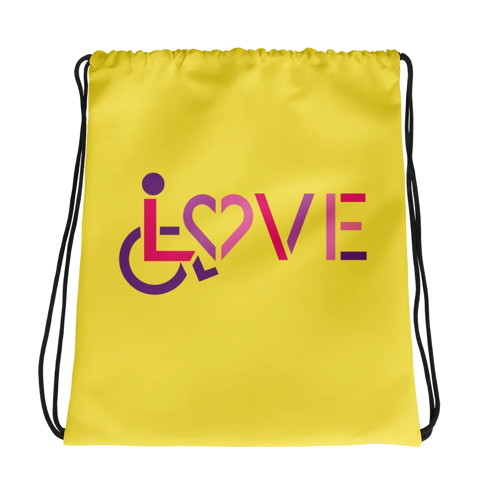 LOVE (for the Special Needs Community) Drawstring Bag