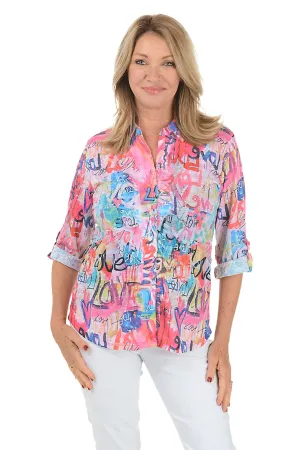Love Roll-Tab Knit Shirt