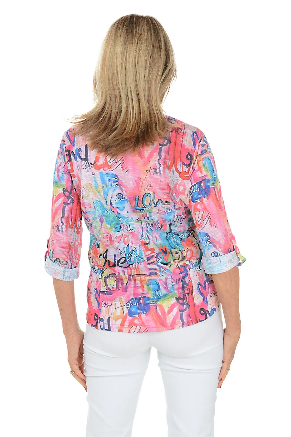 Love Roll-Tab Knit Shirt