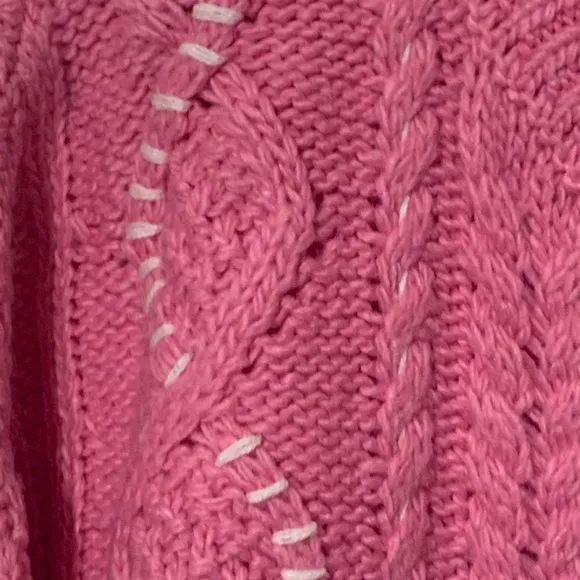 Lovers   Friends pink cropped cable knit sweater M/L