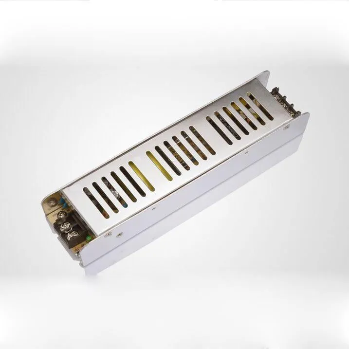 Low Profile Slim Metal House Screw Terminal Adapter Power Supply 110-220V AC to 12V / 24V DC