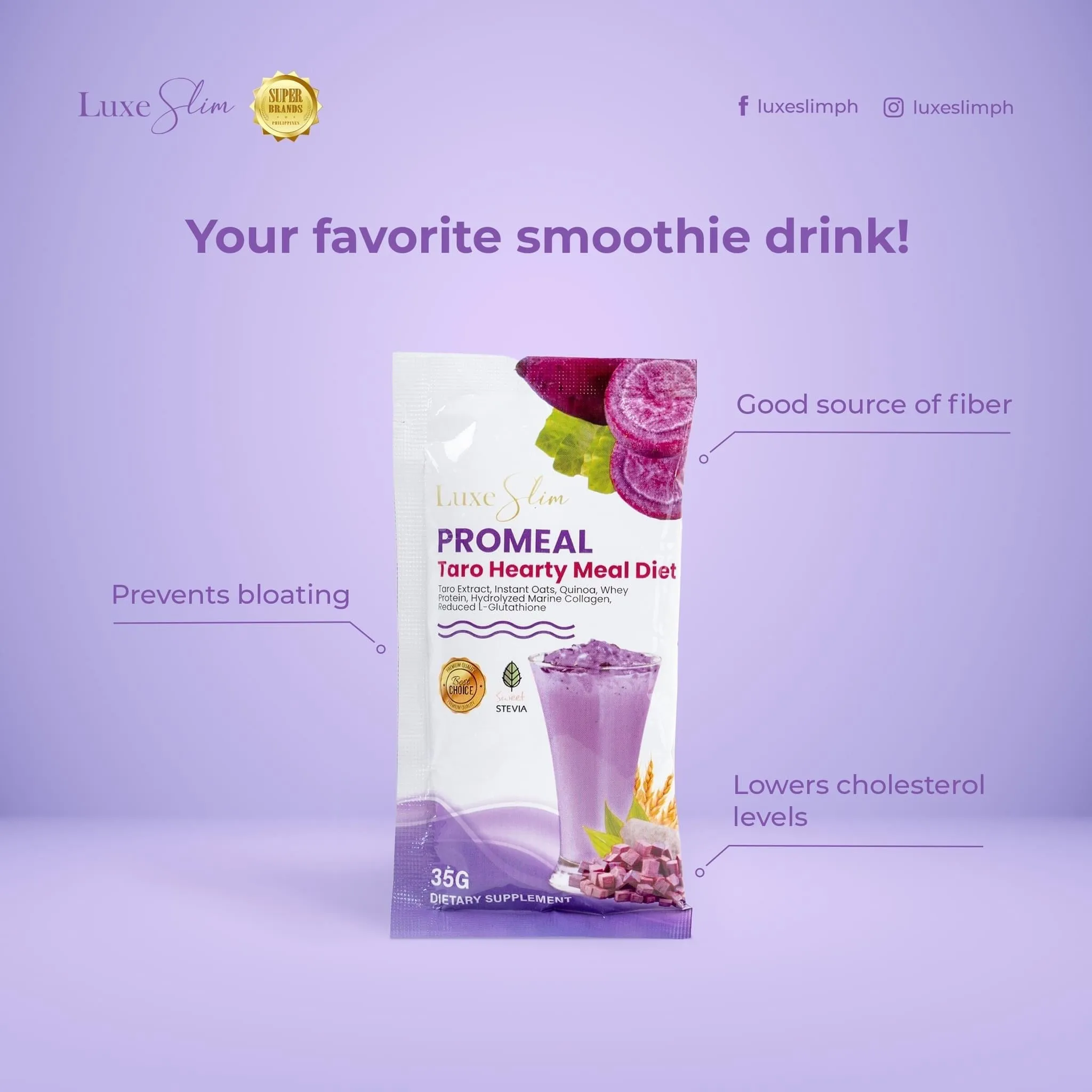 Luxe Slim Promeal Taro Hearty Meal Diet 10s