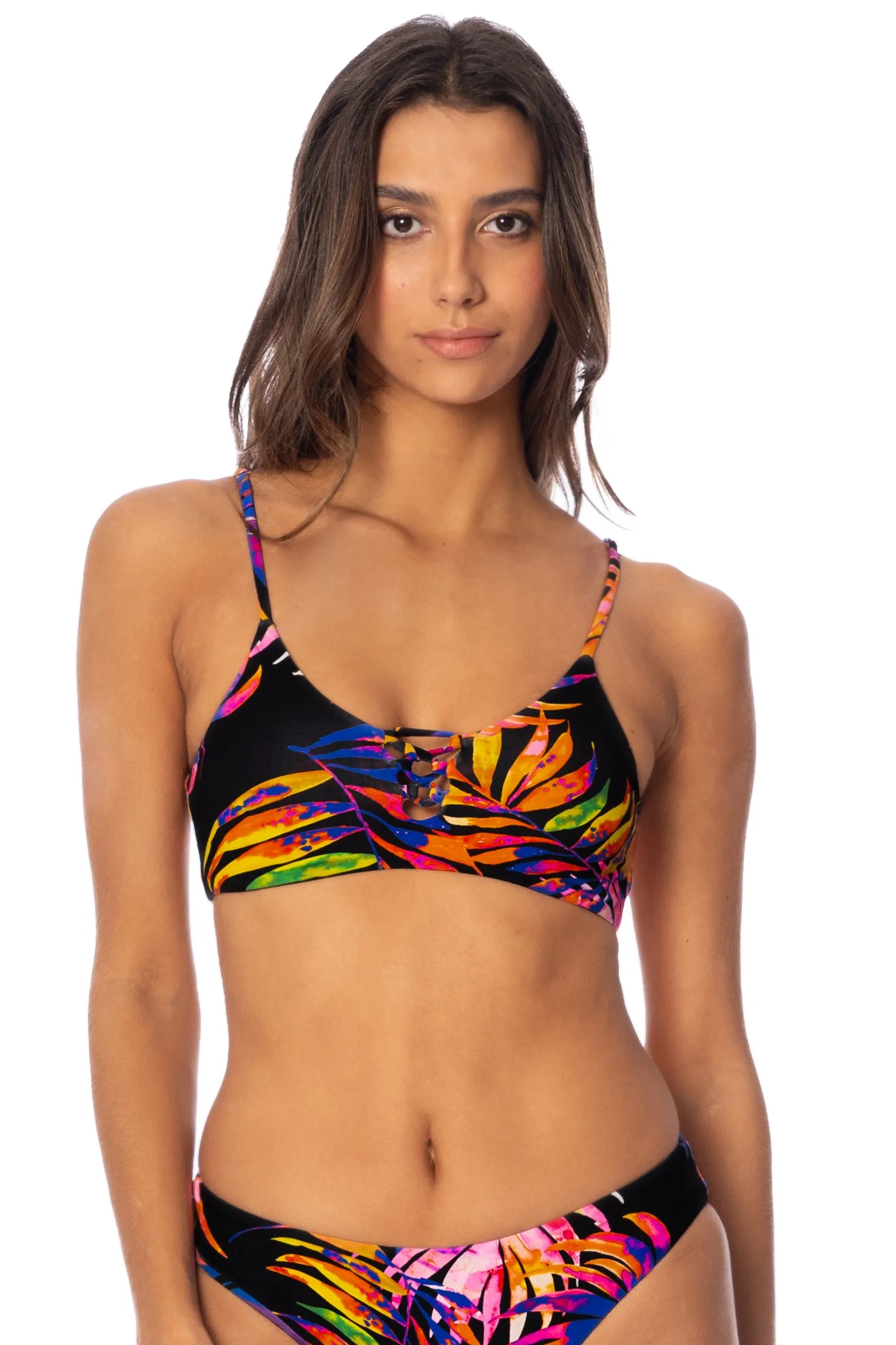 Maaji Midnight Tropics Costa Sporty Bralette Bikini Top