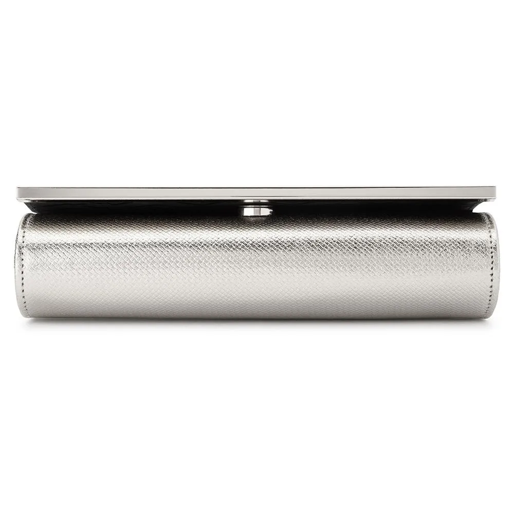MADDIE Metallic Embossed Foldover Clutch