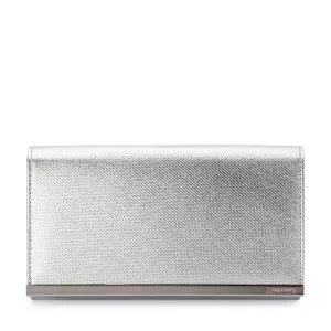 MADDIE Metallic Embossed Foldover Clutch