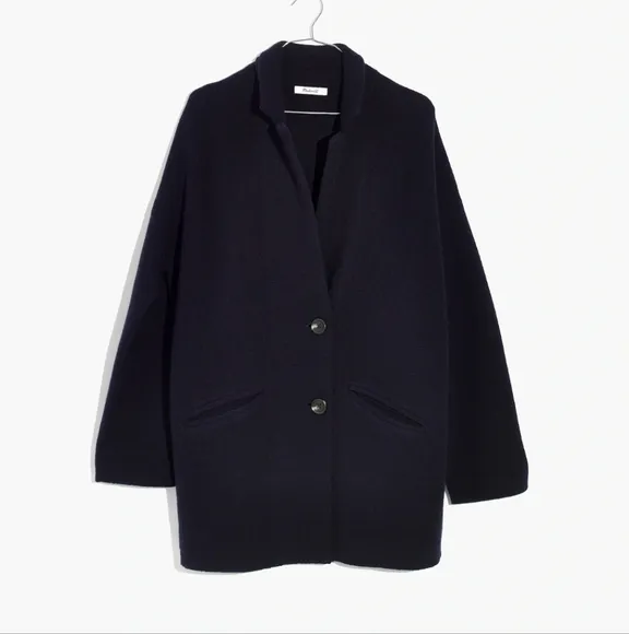 Madewell Blazer Sweater-Jacket Navy