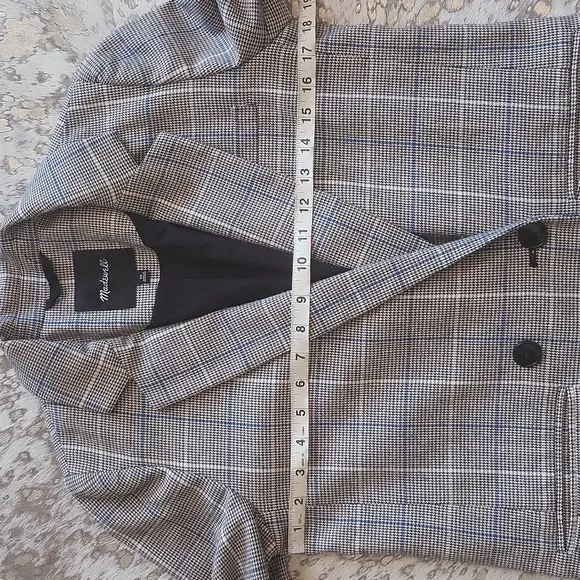 Madewell Caldwell Double Breasted Blazer Palmyra Plaid SzXS
