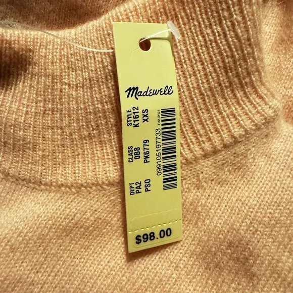 Madewell Cashmere Mockneck Sweater XXS