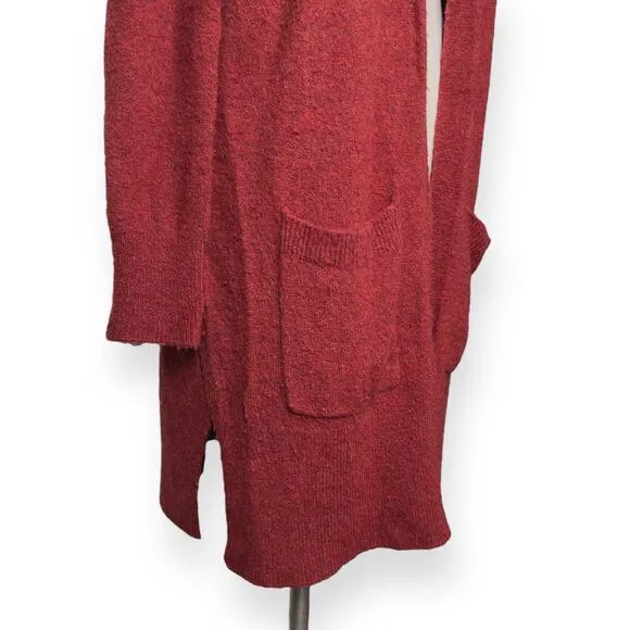 MADEWELL Kent Cardigan Merino Wool Alpaca Sweater Duster Cozy Lagenlook Red
