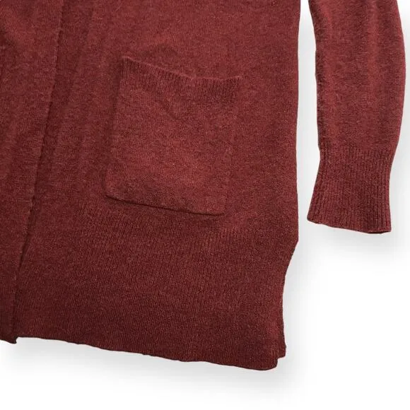 MADEWELL Kent Cardigan Merino Wool Alpaca Sweater Duster Cozy Lagenlook Red