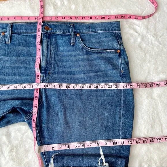 Madewell Raw Hem High-Rise Slim Crop Boy Jean Size 35 Petite