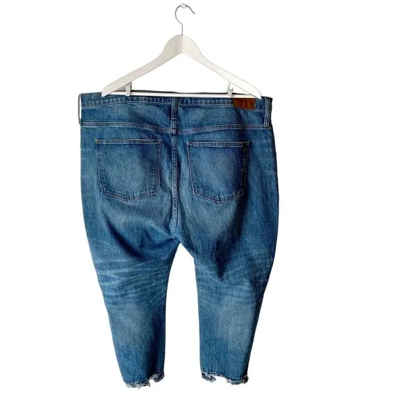 Madewell Raw Hem High-Rise Slim Crop Boy Jean Size 35 Petite