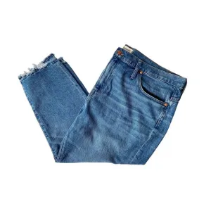 Madewell Raw Hem High-Rise Slim Crop Boy Jean Size 35 Petite