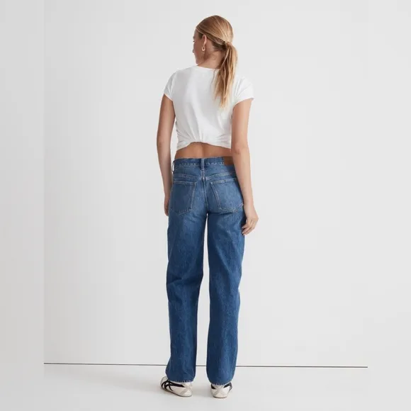 Madewell Women’s Tall Low-Slung Straight Jeans NM758 Sz 29T In Palmina Wash NWOT