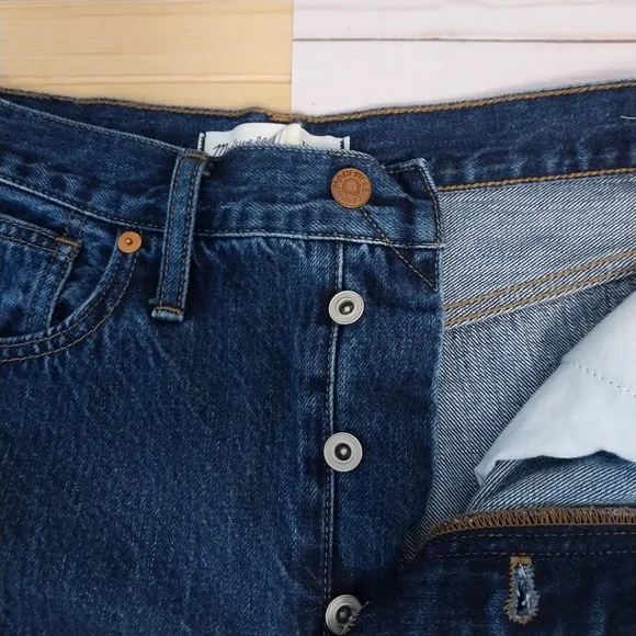Madewell X Kule Dadjean Button Fly Streight Leg Cotton Slouchy Retro 90s