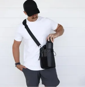 Magnetic Crossbody Gym Bag Water Bottle Holder
