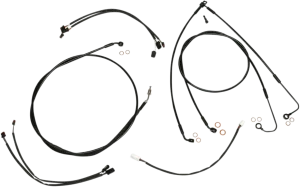 Magnum 486891 Black Vinyl XR Handlebar Installation Kit with Black Fittings for 12-14in. Ape