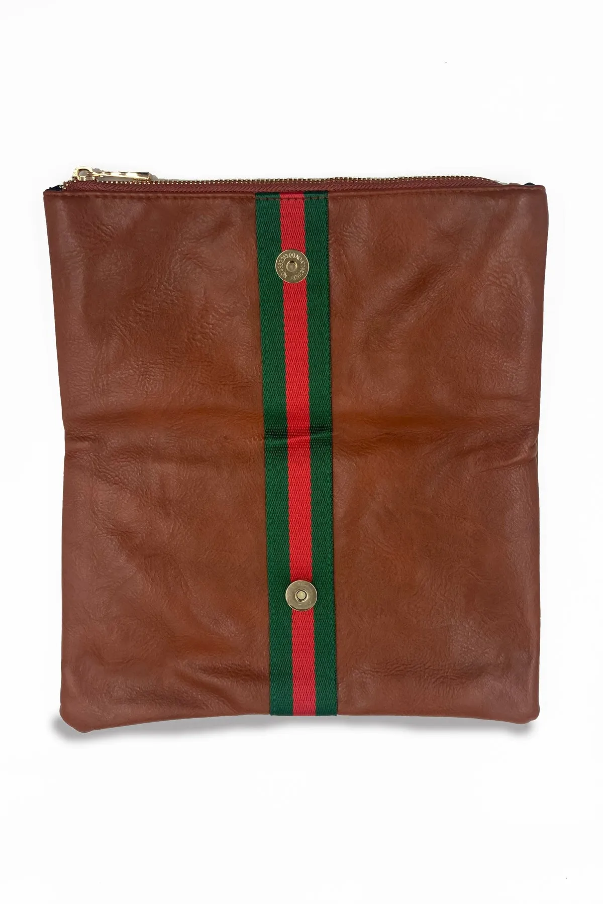 Maren Stripe Foldover Clutch