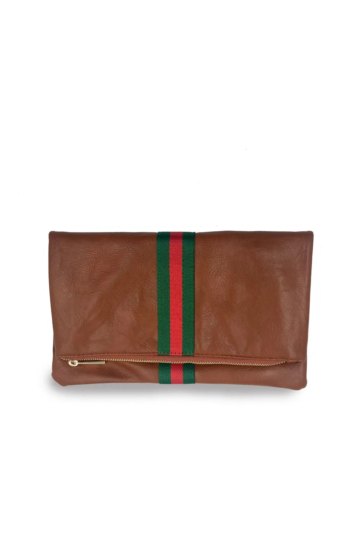 Maren Stripe Foldover Clutch