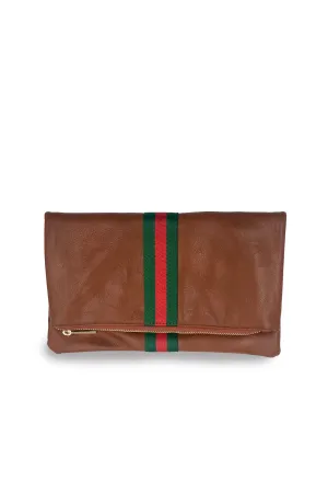 Maren Stripe Foldover Clutch