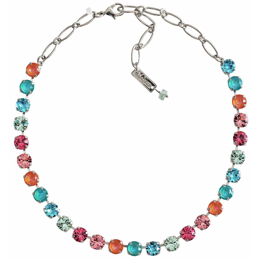 Mariana "Coral Cove" Rhodium Plated Must-Have Everyday Crystal Necklace, 3252 5003ro
