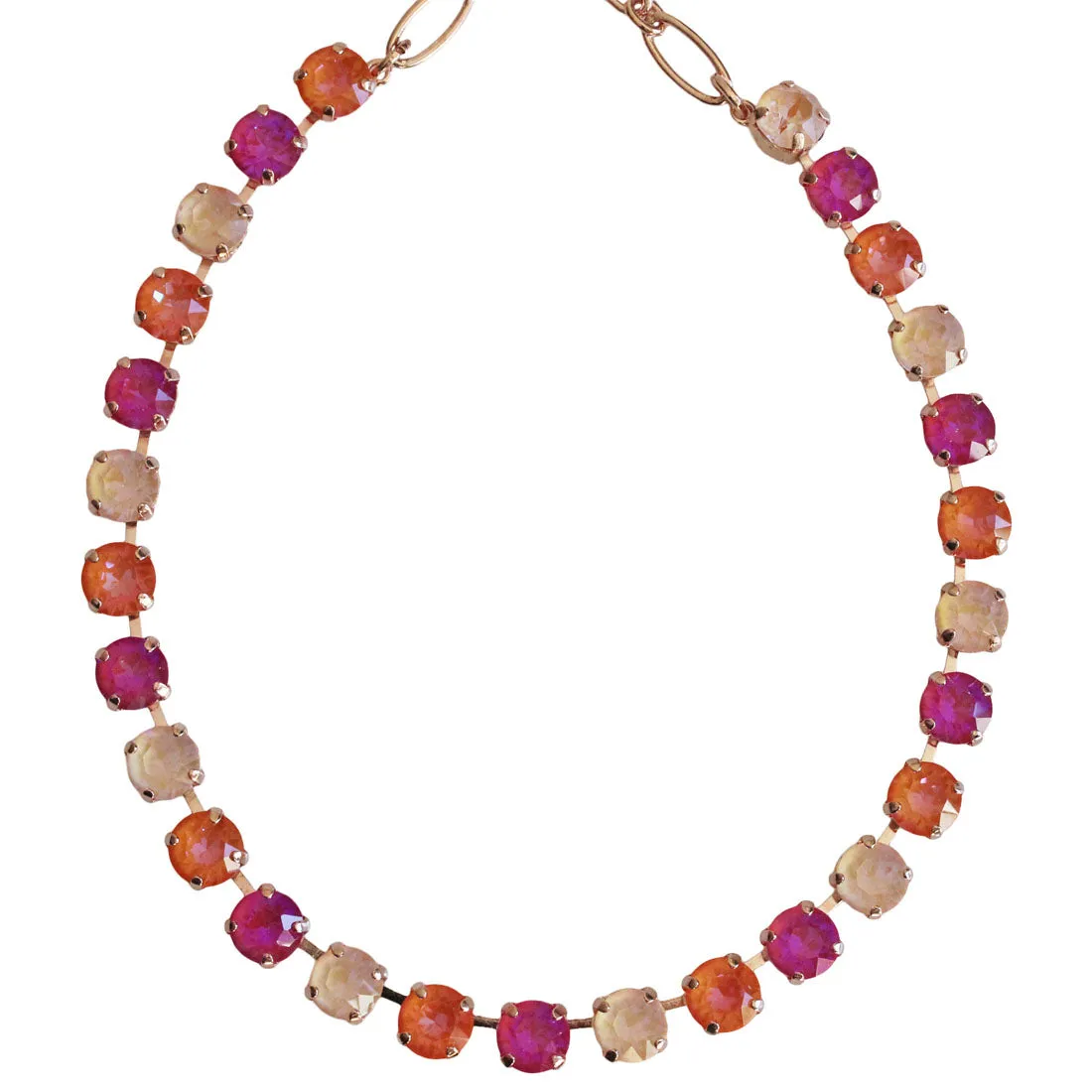Mariana "Dreamsicle" Rose Gold Plated Must-Have Everyday Crystal Necklace, 3252 160-1rg