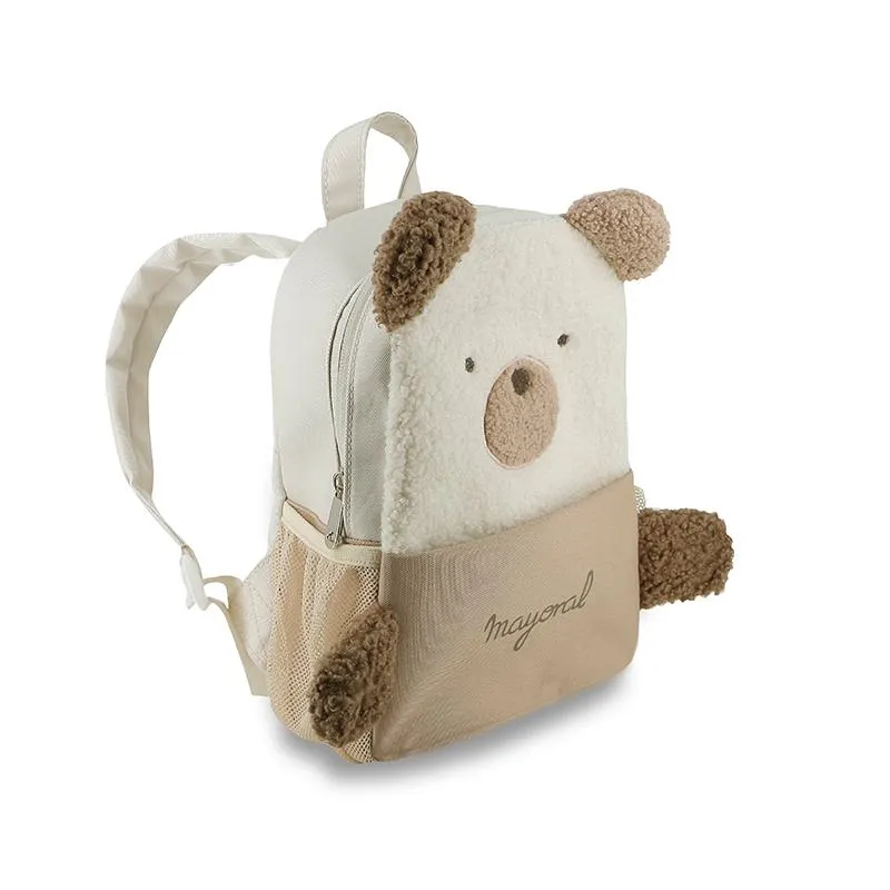 Mayoral Infant Backpack 19354 Natural Teddy