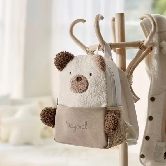 Mayoral Infant Backpack 19354 Natural Teddy