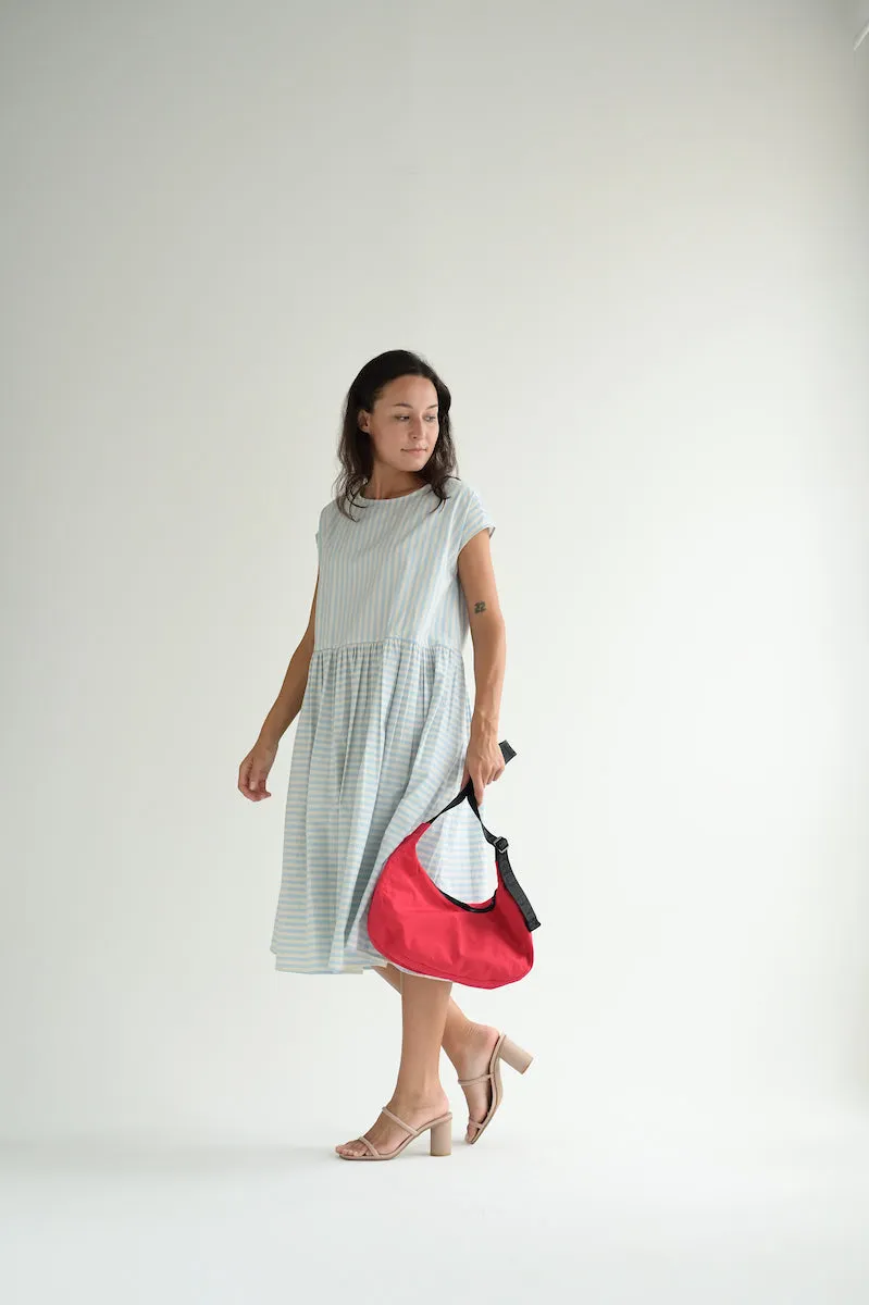 Medium Nylon Crescent Bag - Candy Apple