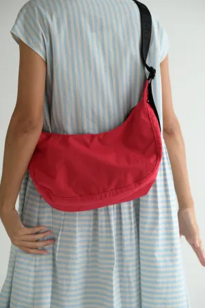 Medium Nylon Crescent Bag - Candy Apple