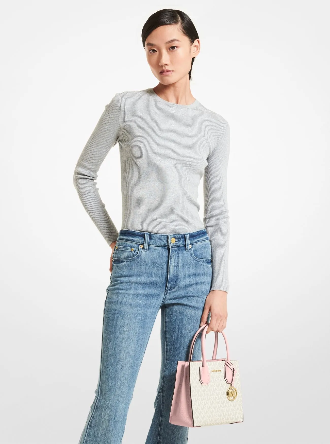 Mercer Medium Logo and Leather Accordion Crossbody