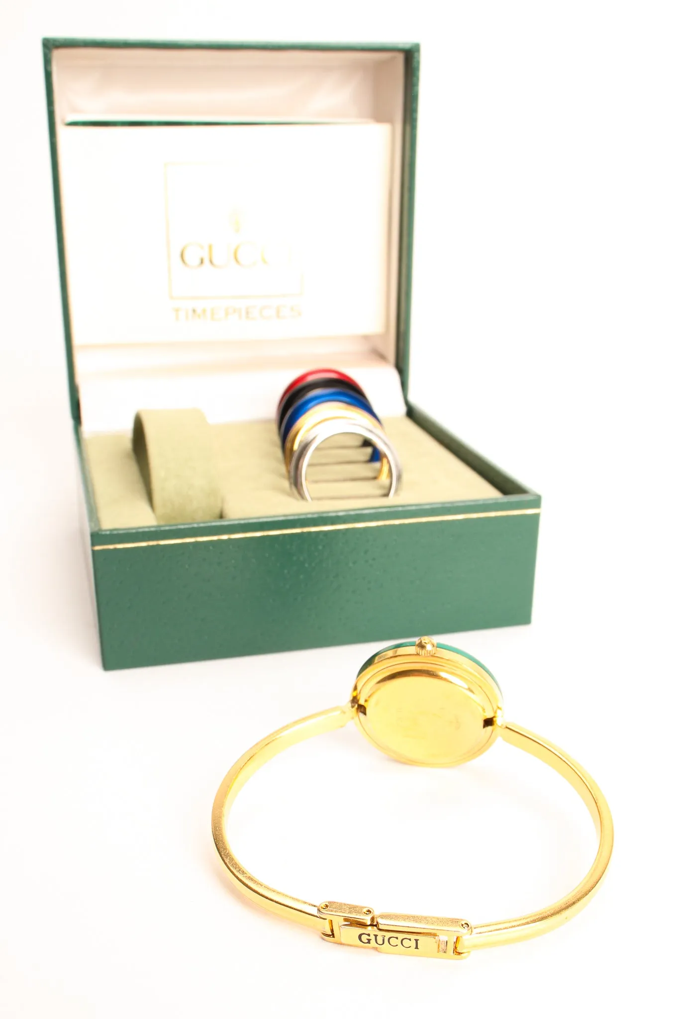 Metallic Bezels Bangle Bracelet Watch Boxed Set