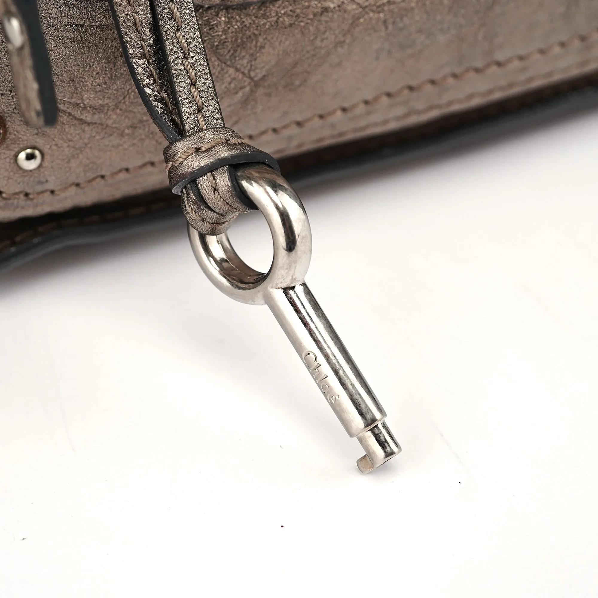 Metallic Leather Paddington Tote Bag