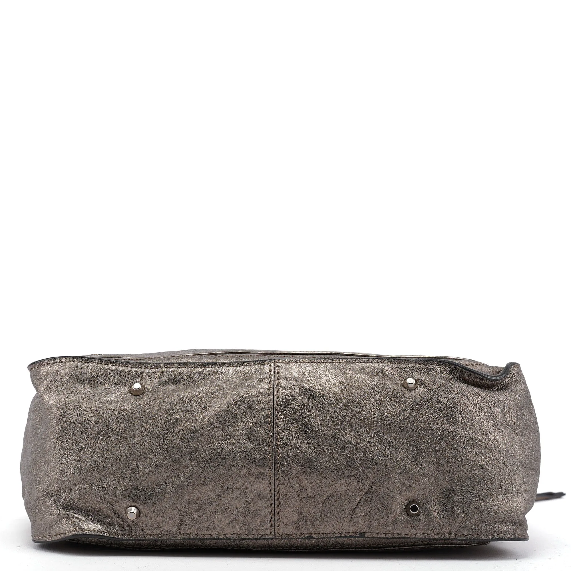 Metallic Leather Paddington Tote Bag