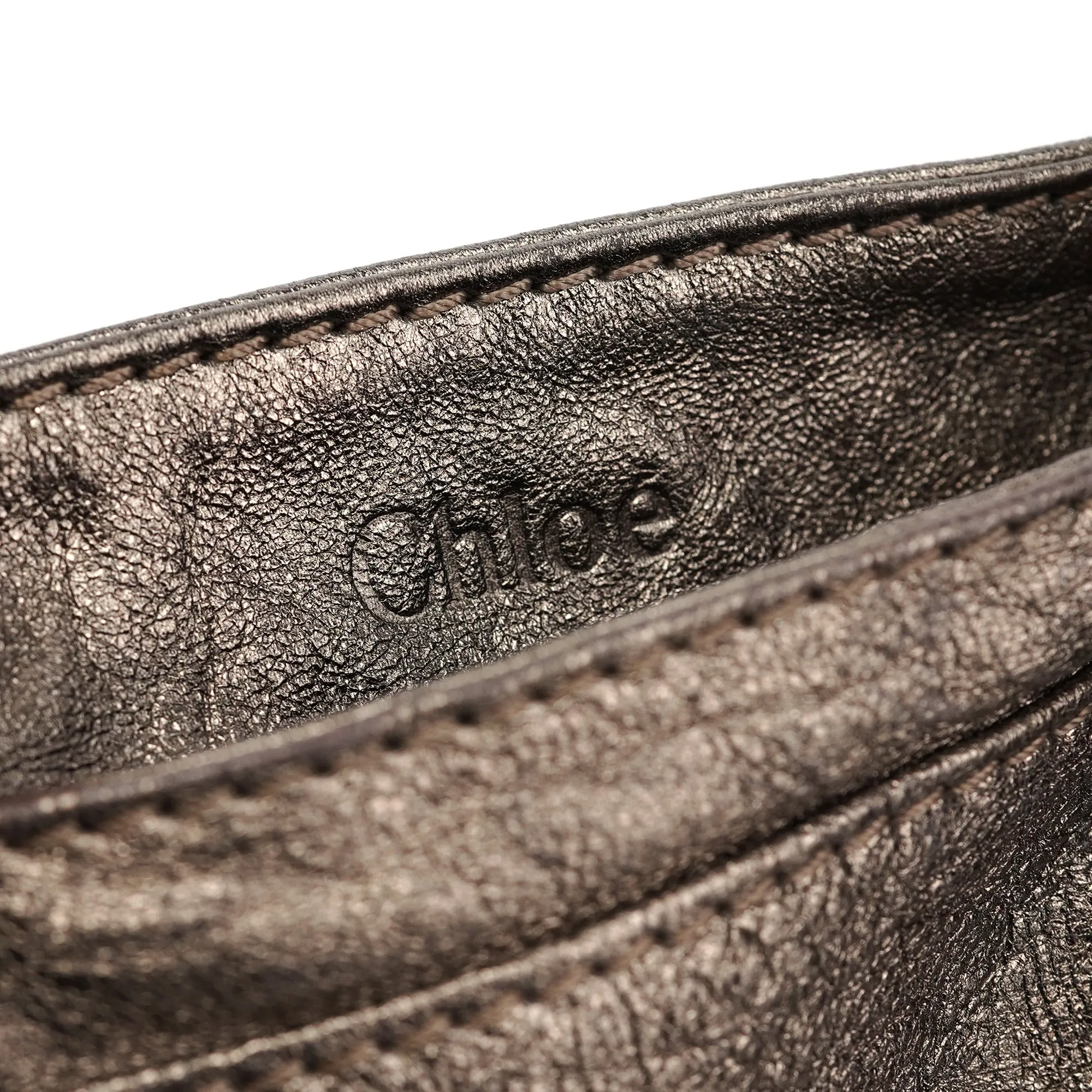 Metallic Leather Paddington Tote Bag