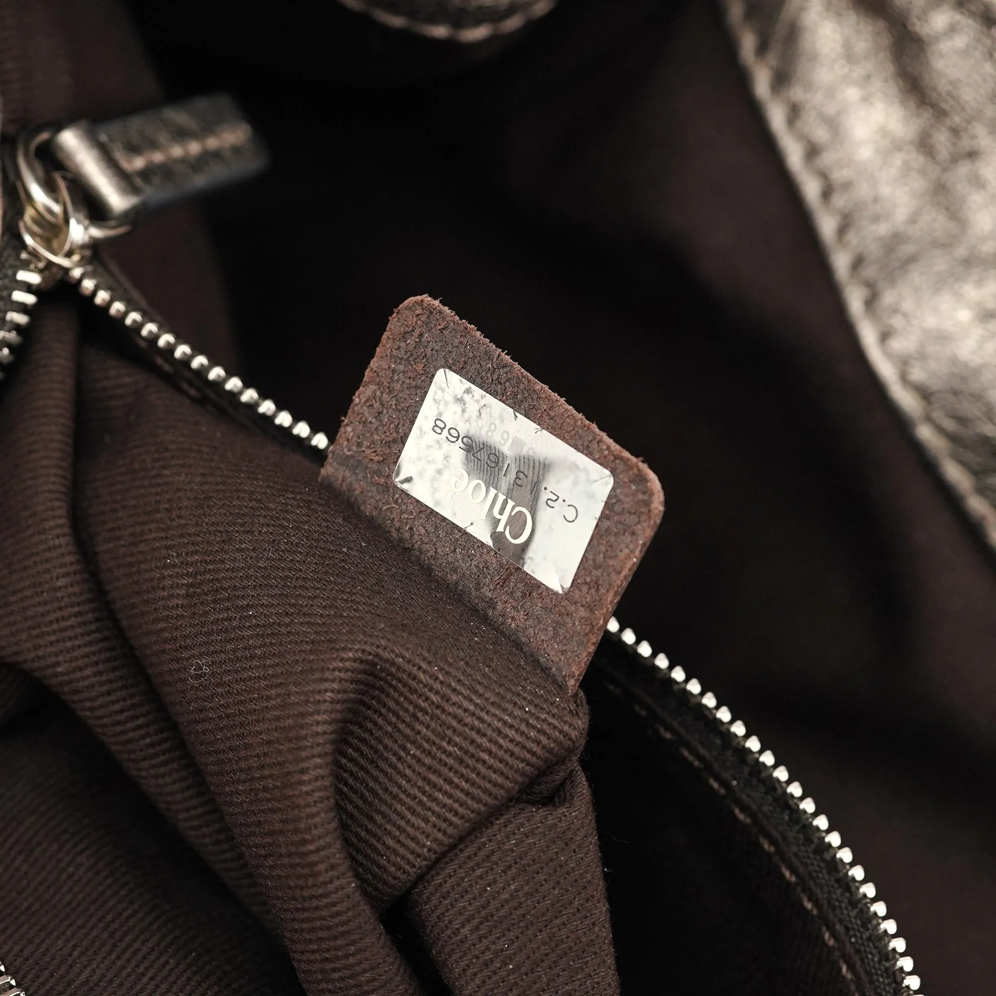 Metallic Leather Paddington Tote Bag
