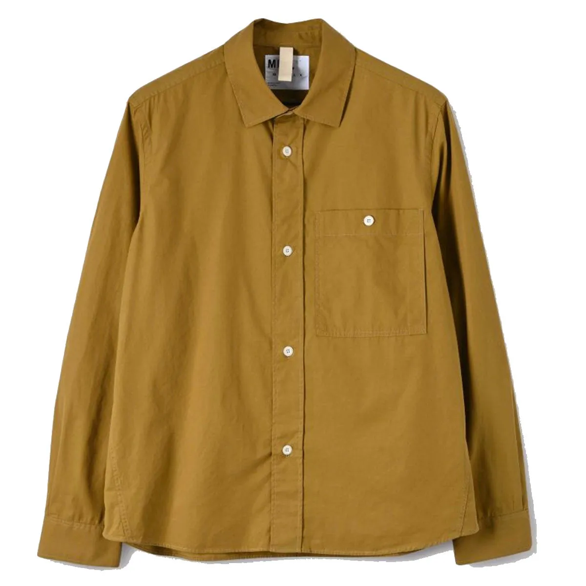 MHL Overall Shirt Washed  Cotton Poplin Ochre