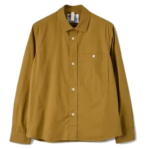 MHL Overall Shirt Washed  Cotton Poplin Ochre