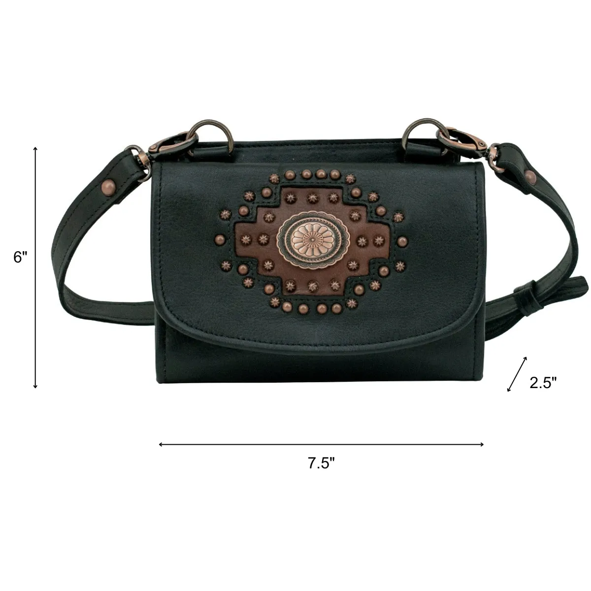 Midnight Copper Texas Two-Step Crossbody/Wallet Bag