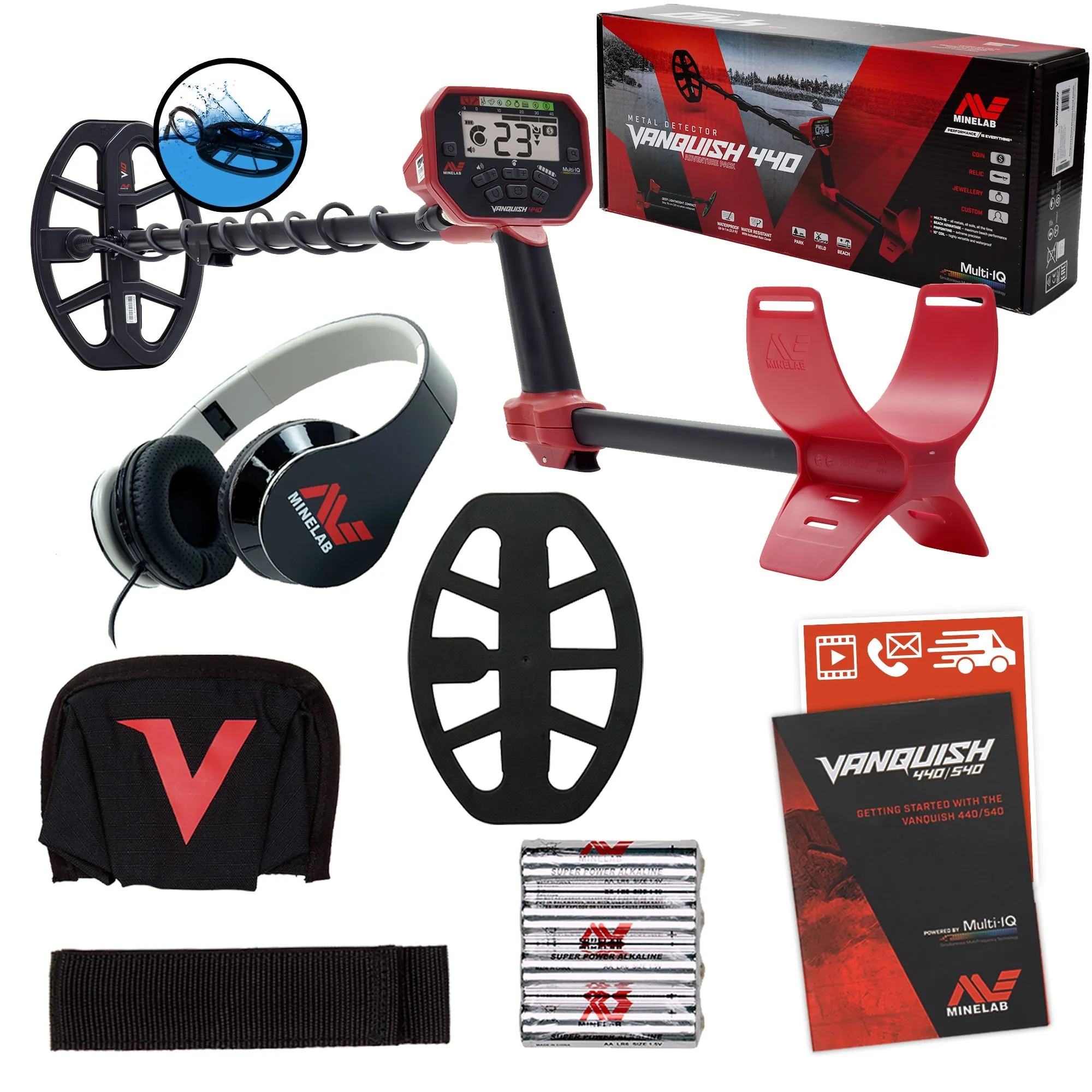 Minelab VANQUISH 440 Metal Detector with Pro-Find 40 and Carry Bag