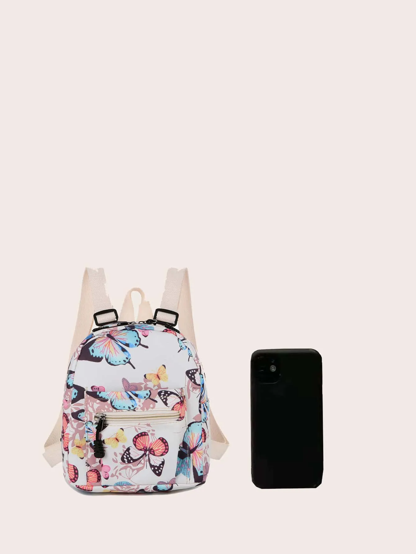Mini Allover Butterfly Animal Pattern Nylon Backpack
