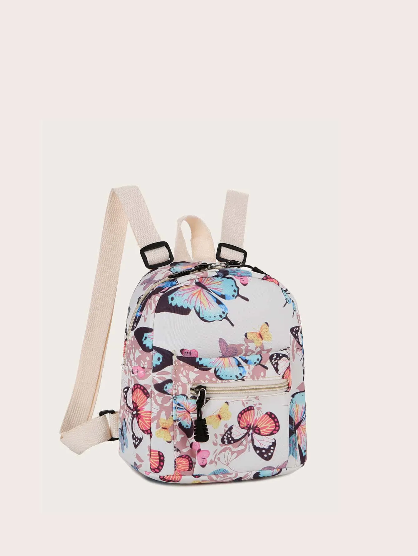 Mini Allover Butterfly Animal Pattern Nylon Backpack