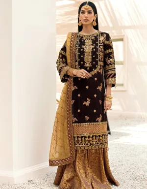 MK-303 | Emaan Adeel Makhmal Collection 2022 | Unstitched & Stitched Embroidered  Valvet Suits