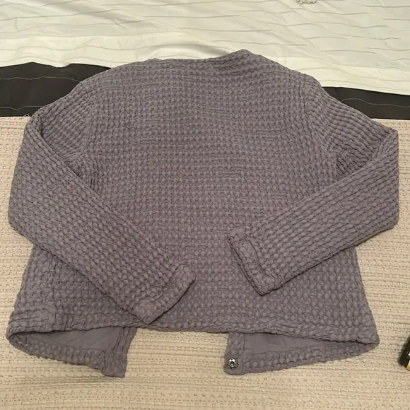 Mododoc Cropped Boxy Jacket Silver Haze