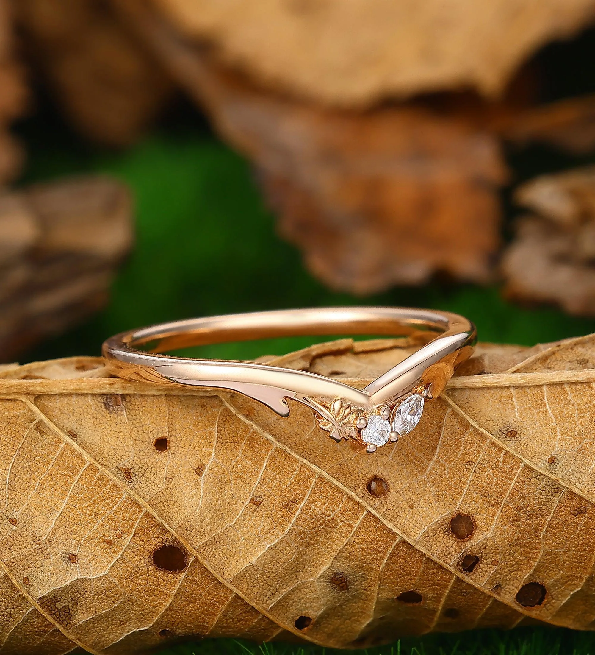 Moissanite Wedding Band Art Deco Anniversary Gifts for Her