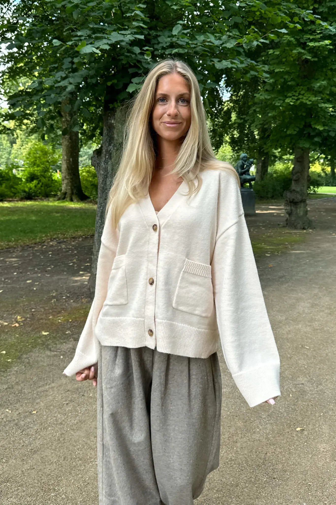 MollyIC Cardigan - Råhvid