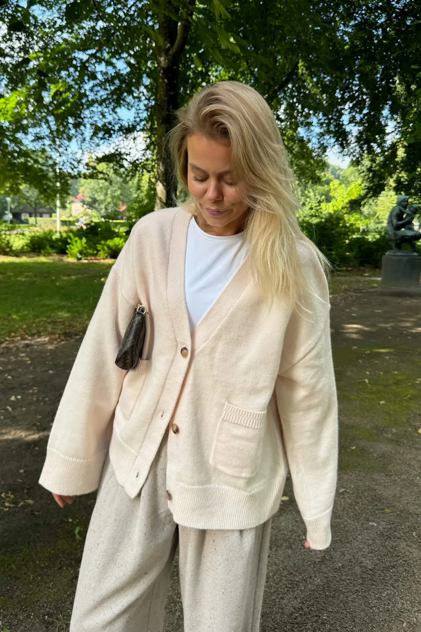 MollyIC Cardigan - Råhvid