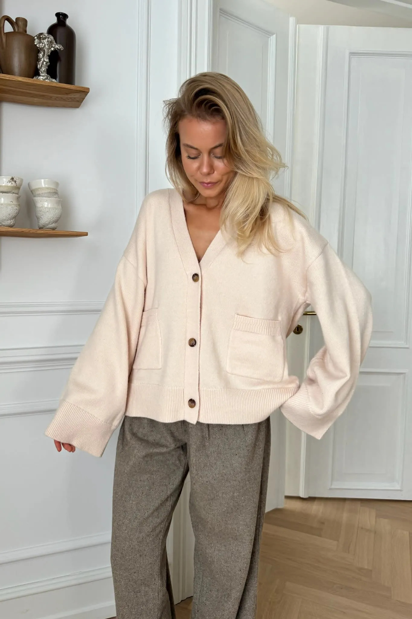 MollyIC Cardigan - Råhvid